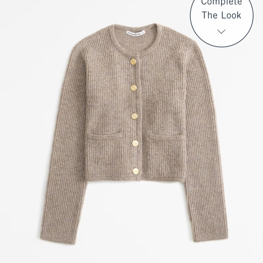 Abercrombie Collarless Sweater Cardigan